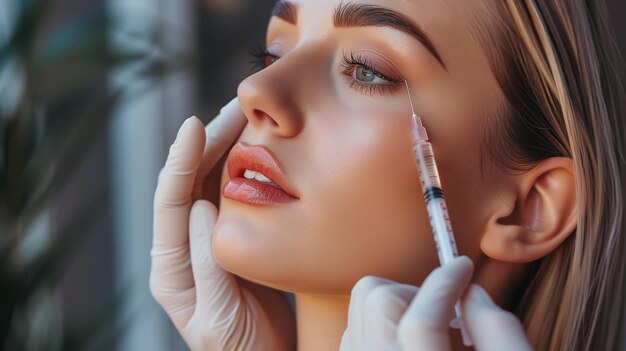 Photo cosmetic injections for skin rejuvenation and elasticity