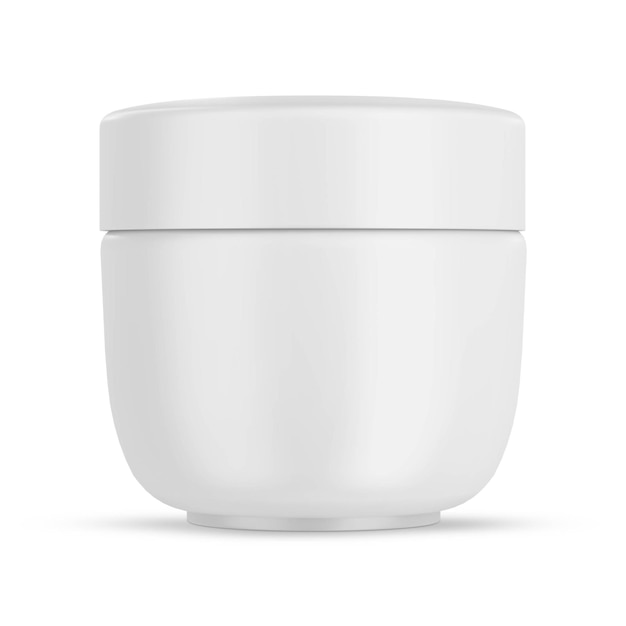 Cosmetic Jar on white background