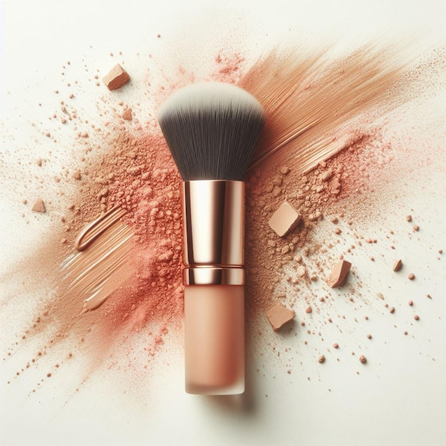 cosmetic makeup brush splash