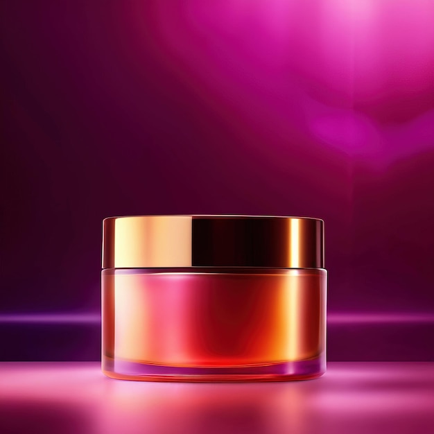 Photo cosmetic makeup skincare jar blank mockup generic product photography