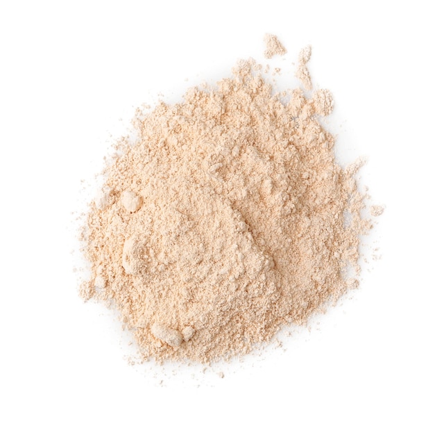 Cosmetic powder isolated on white