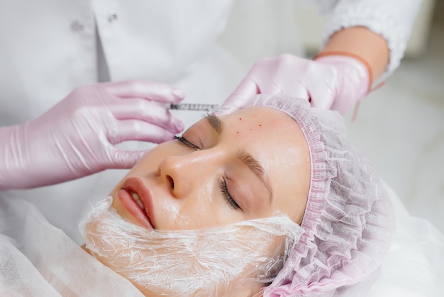 Cosmetic procedure for biorevitalization and removal of wrinkles for woman