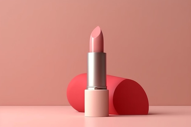 Photo a cosmetic product mockup such as a lipstick ai generated