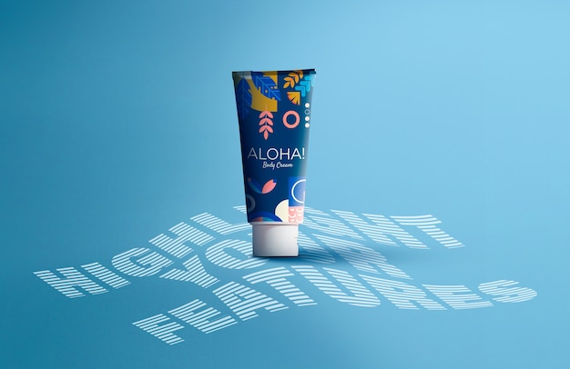 cosmetic products images with sticker border collage