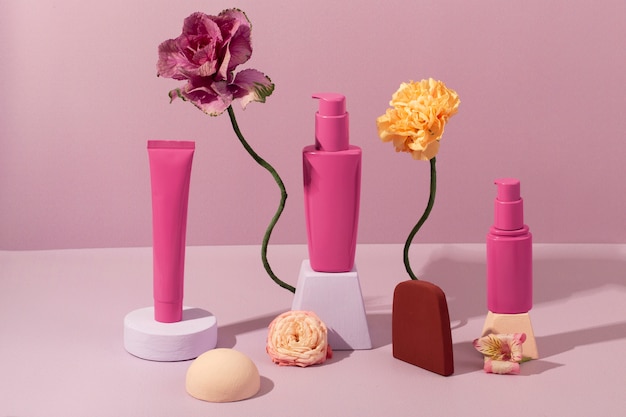 Photo cosmetic products still life assortment