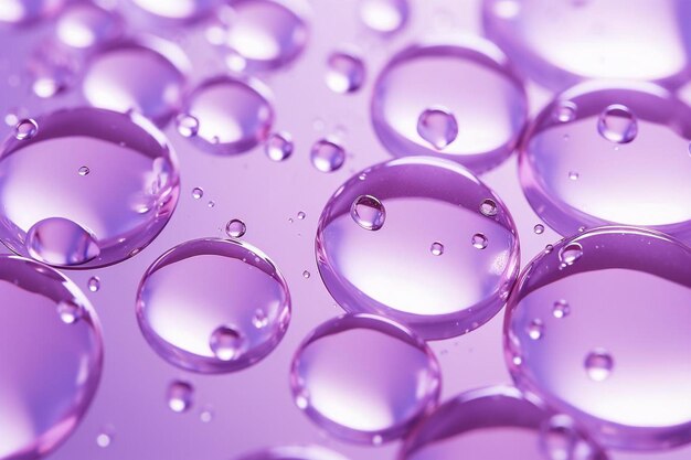 Cosmetic purple lotion transparent gel drops texture background