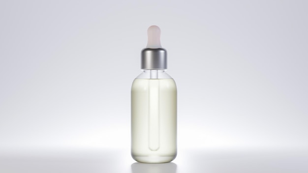 Cosmetic serum bottle mockup premium photo 3d render