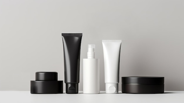 Cosmetic set of men's cosmetics Cosmetics set non textured render mockup
