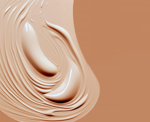 Photo cosmetic smears of creamy texture