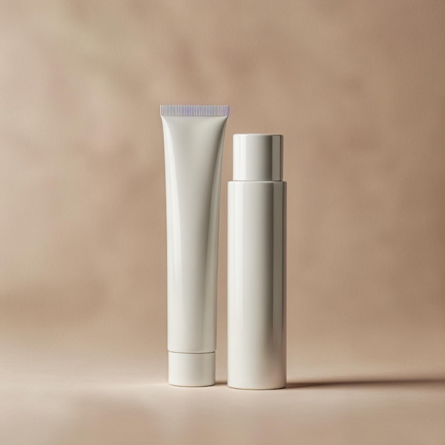 Cosmetic tube mockup skincare product template