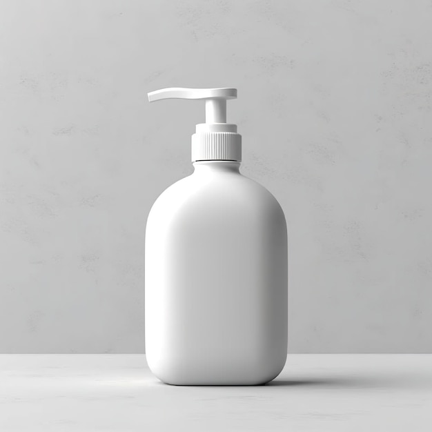 Cosmetic white soap bottle mockup Generative ai