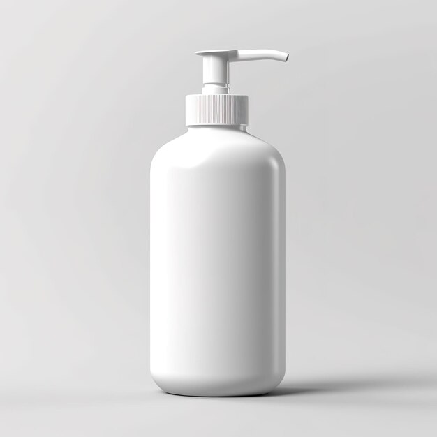 Photo cosmetic white soap bottle mockup generative ai