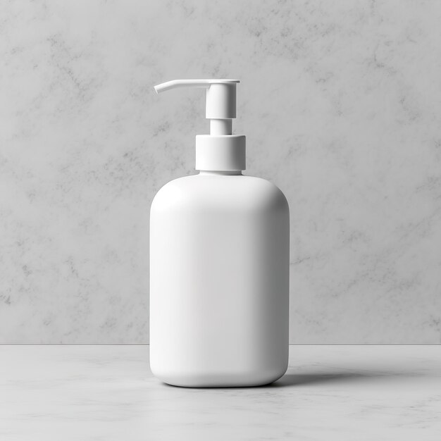 Photo cosmetic white soap bottle mockup generative ai