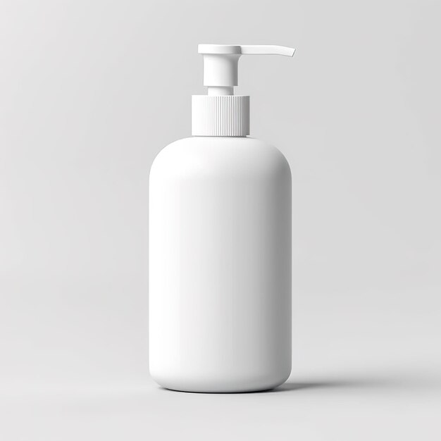 Photo cosmetic white soap bottle mockup generative ai