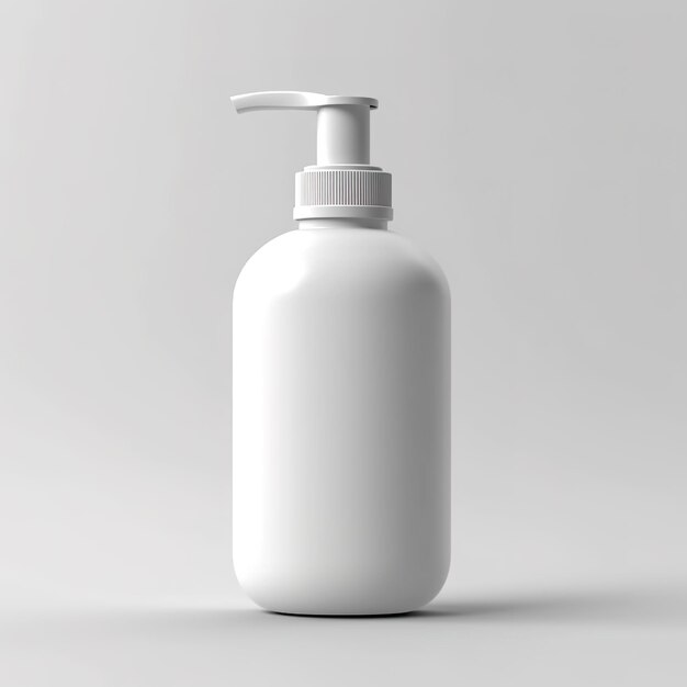 Cosmetic white soap bottle mockup Generative ai