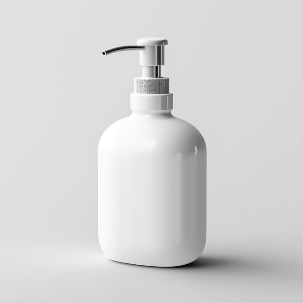 Photo cosmetic white soap bottle mockup generative ai