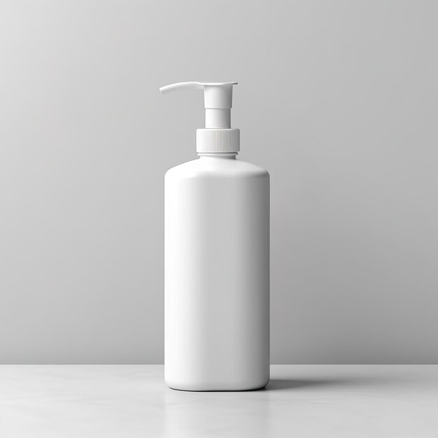 Cosmetic white soap bottle mockup Generative ai