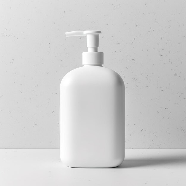 Photo cosmetic white soap bottle mockup generative ai