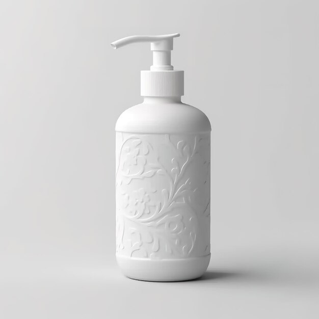 Cosmetic white soap bottle mockup Generative ai