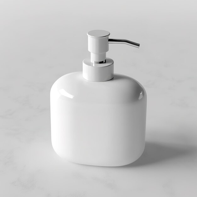 Cosmetic white soap bottle mockup Generative ai