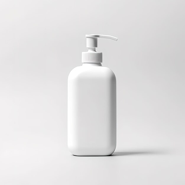 Photo cosmetic white soap bottle mockup generative ai