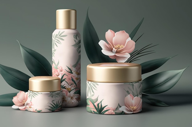 Cosmetica mockup minimale product trendy chique design achtergrond