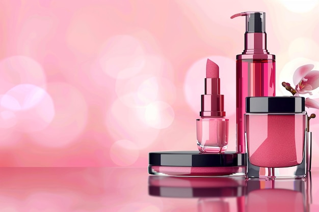 Cosmetics background with realistic style