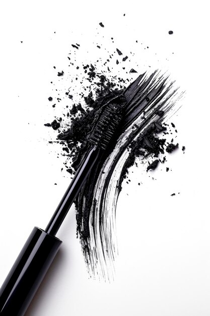 Cosmetics Beauty Mascara on a White Background a Captivating Makeup Product for Your Advertisement