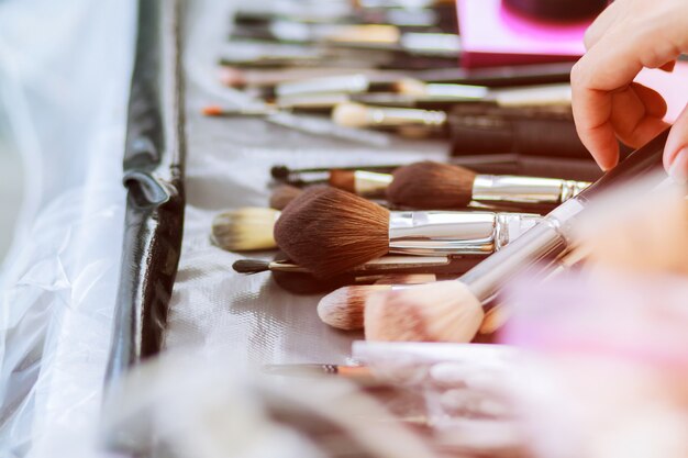 Cosmetici pennello strumenti di trucco accessori pronti