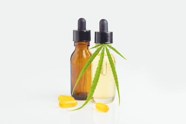 Concetto di olio di cbd per cosmetici