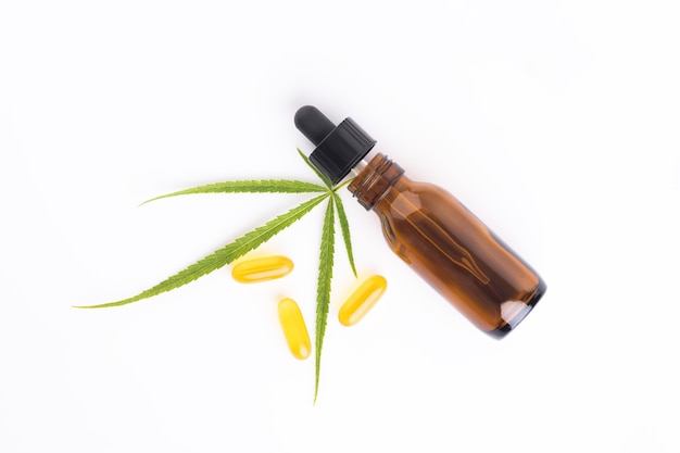 Cosmetics CBD oil concept