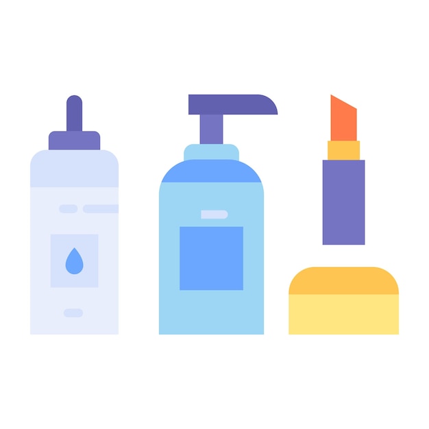 Cosmetics Flat Illustration