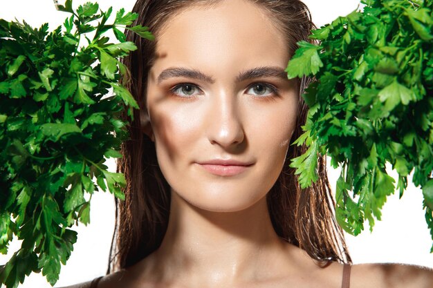 Cosmetics and makeup, natural and eco treatment, skin care.