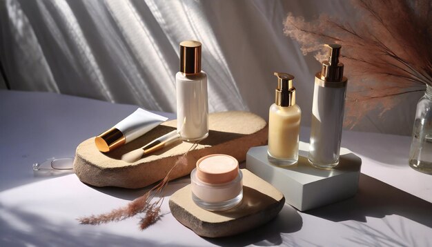 cosmetics under natural lighting