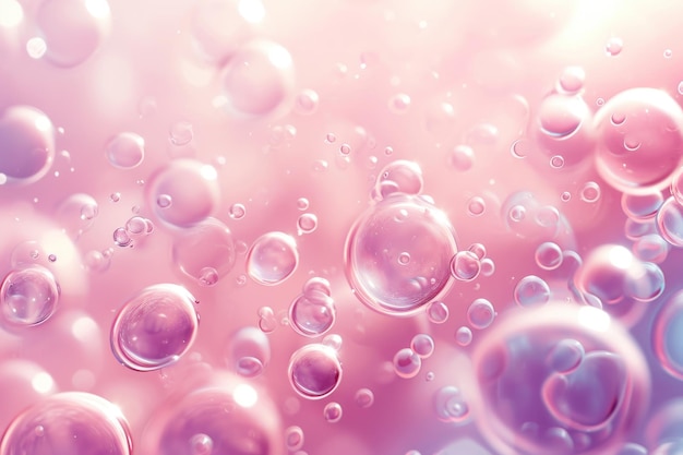 Cosmetics with Bubble and Molecule Background