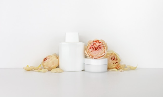 Photo cosmetics  with roses