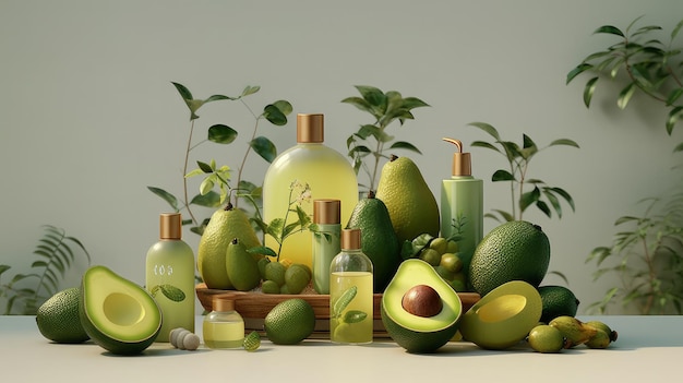 Cosmetisch product gemaakt van natuurlijke ingrediënten Generatieve AI