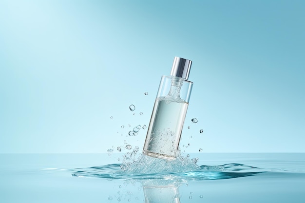 Cosmetisch product met heldere waterachtergrond Illustratie AI GenerativexA