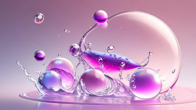 Cosmetische essentie vloeibare bubbels moleculen antioxidant van vloeibare bubbel