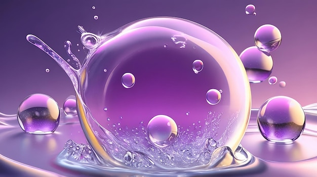 Cosmetische essentie vloeibare bubbels moleculen antioxidant van vloeibare bubbel