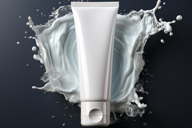 Cosmetische verfijning Cream splash verbetert de aantrekkingskracht van blanke witte buis