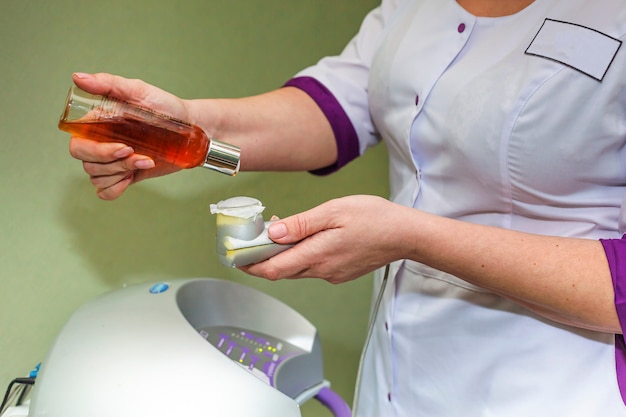 Cosmetology clinic doing Acid peeling