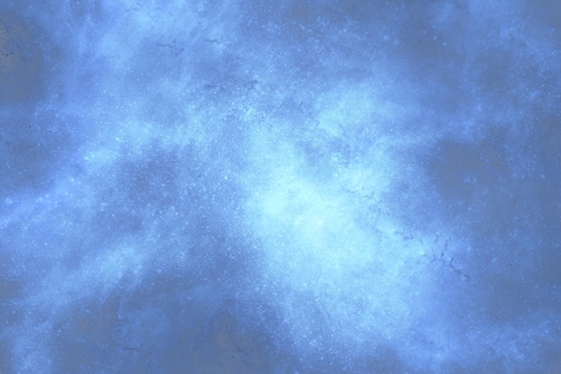 Cosmic abstract blue background imitating coloured dust splashes of paint