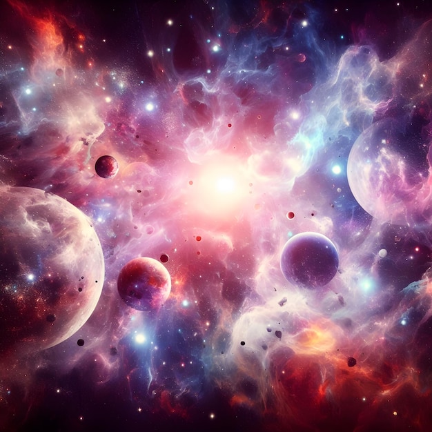 Cosmic Abstract a Universe of Stars and Planets