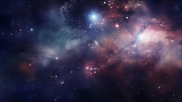 宇宙の抽象的な星と惑星の宇宙