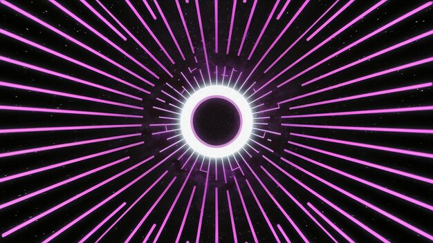 Cosmic background of purple and black laser lights