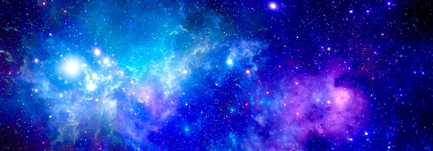 星雲と宇宙ガスのクラスターと深宇宙の星座を持つ宇宙背景