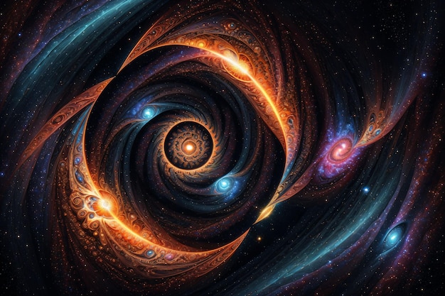 Premium AI Image | Cosmic circle on space