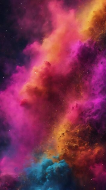 Cosmic colorful dust shining background