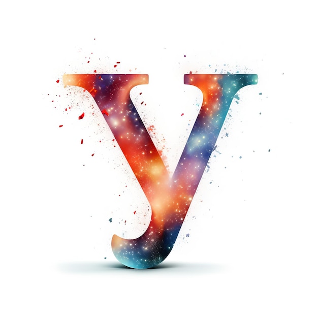 Cosmic Colorful Letter Y illustration